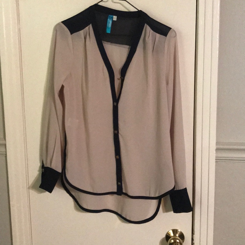 Long sleeve sheer top